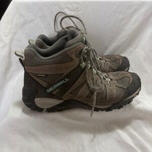 Merrell Hiking Boots Womens 9.5 Brown Excellent Alverstone Waterproof J034482